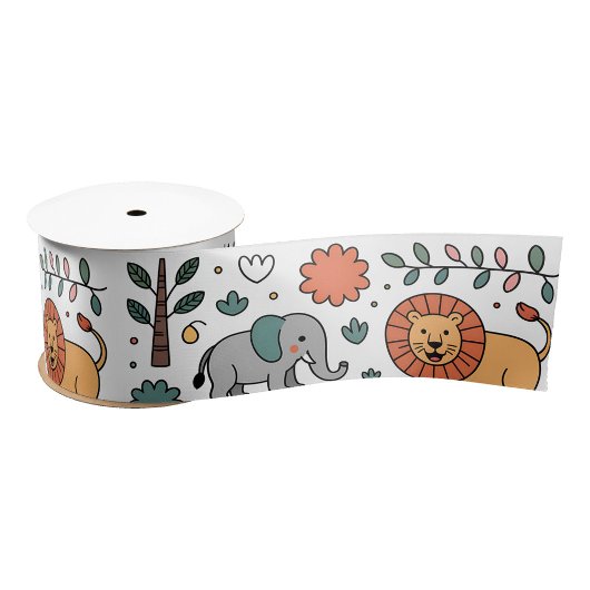 A strip of patterned tape  satijnen lint