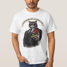 A Strong Heart Still Soft | Gentleman Cat with Ros T-shirt