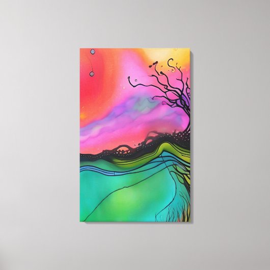 A-structuur Canvas Afdruk (Voorkant)