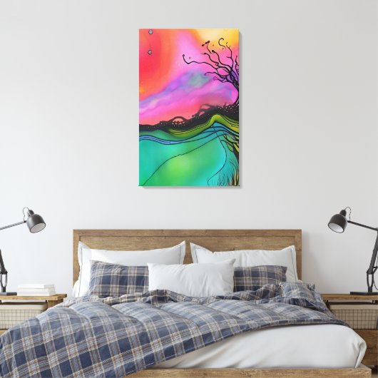 A-structuur Canvas Afdruk (Insitu (Slaapkamer))