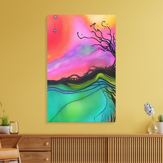 A-structuur Canvas Afdruk (Insitu (Woonkamer))