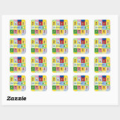 A + Student Elementaire School Kind Leraar Vierkante Sticker (Vel)