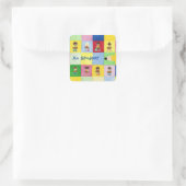 A + Student Elementaire School Kind Leraar Vierkante Sticker (Tas)