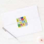 A + Student Elementaire School Kind Leraar Vierkante Sticker (Envelop)