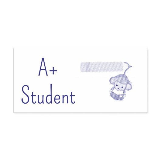 A+ Student Lezing Aap Docent Aanmoediging Zelfinktende Stempel (Design)