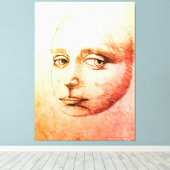 A study of da Vinci, sketch of a girl, by DCB Canvas Afdruk (Insitu (Houten vloer))