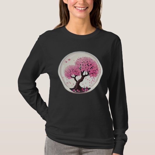 A Stunning and Symbolic Cherry Blossom T-shirt (Voorkant)
