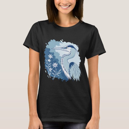 A Stunning Blue Heron Portrait  T-shirt (Voorkant)