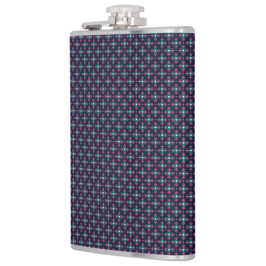A stylish flask with a geometric pattern  heupfles (Links)