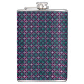 A stylish flask with a geometric pattern  heupfles (Voorkant)