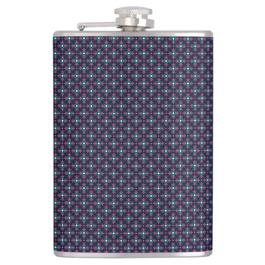 A stylish flask with a geometric pattern heupfles (Voorkant)