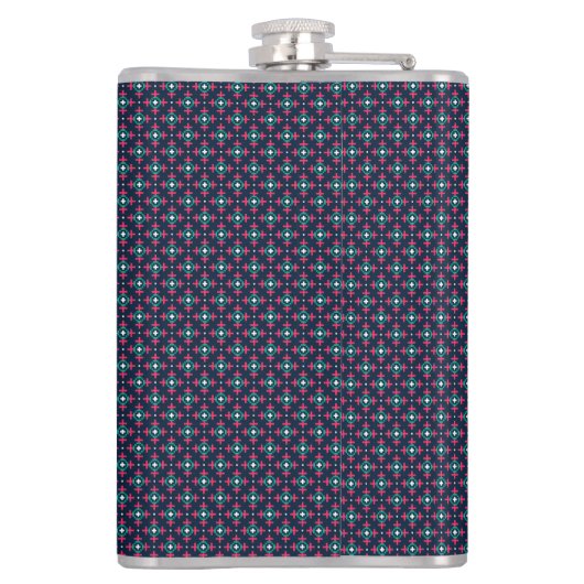 A stylish flask with a geometric pattern  heupfles (Achterkant)
