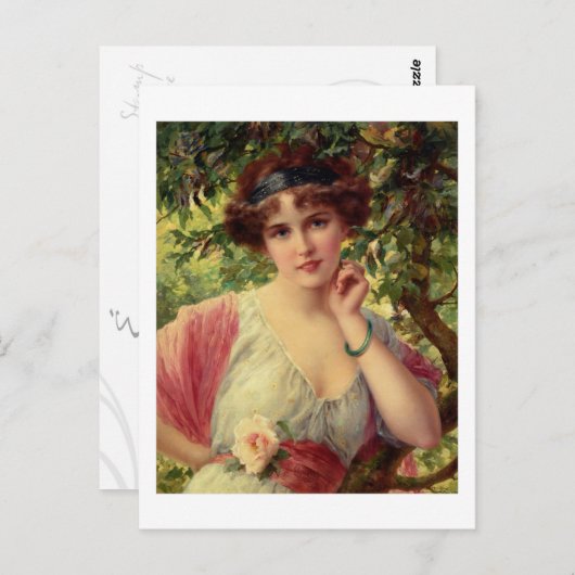 A Summer Roos - Émile Vernon Briefkaart (Voorkant / Achterkant)