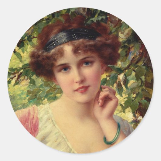 A Summer Roos Ronde Sticker (Voorkant)