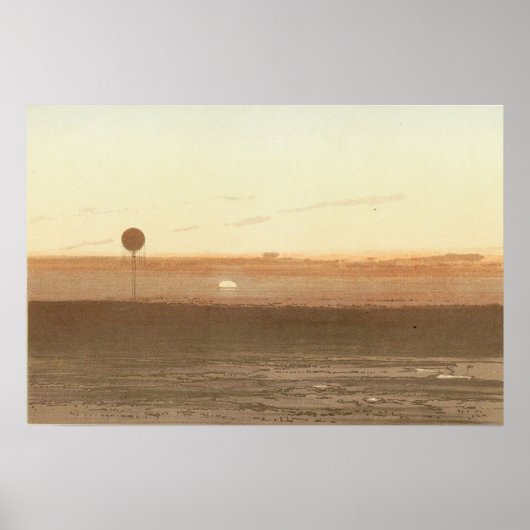 A sunset as seen from the balloon. poster (Voorkant)
