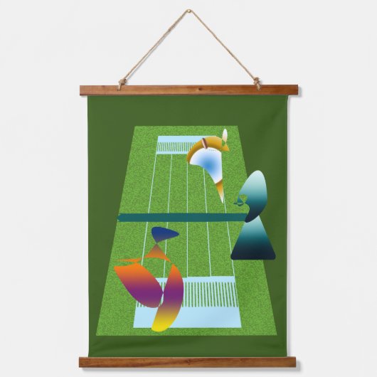 A Surreal Tennis Match Hangend Wandkleed (Voorkant)