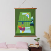A Surreal Tennis Match Hangend Wandkleed (Slaapkamer)