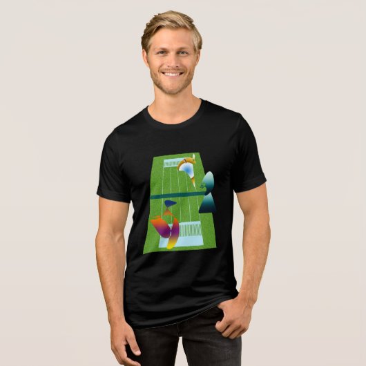 A Surreal Tennis Match Tri-Blend Shirt (Voorkant volledig)
