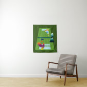 A Surreal Tennis Match Wandkleed (In situ)
