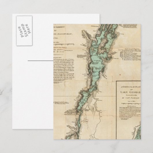 A Survey of Lake ChamPlain Briefkaart (Voorkant / Achterkant)