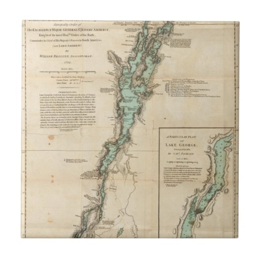 A Survey of Lake ChamPlain Tegeltje (Voorkant)