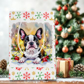 A Sweet Boston Terrier Christmas Medium Cadeauzakje