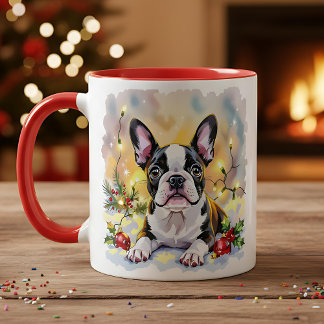 A Sweet Boston Terrier Christmas Mok
