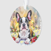 A Sweet Boston Terrier Christmas Ornament (voorkant)