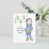 A sweet Chna Girl drawing by special request Briefkaart (Staand voorkant)