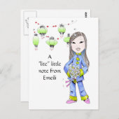A sweet Chna Girl drawing by special request Briefkaart (Voorkant / Achterkant)