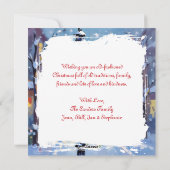 A Sweet Christmas Cardinal Couple on Lamp Post Feestdagenkaart (Achterkant)