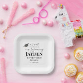A Sweet Ending New Beginning Graduation Dessert Papieren Bordje (Feest)