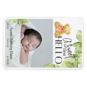 A Sweet First Hello Baby Announcement Card Magneet (Horizontaal)
