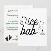 A Sweet Hello for a Brand New Baby Notitiekaartje (Voorkant / Achterkant)