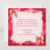 A Sweet Highland Cow on a Snowy Christmas Day Feestdagenkaart (Achterkant)