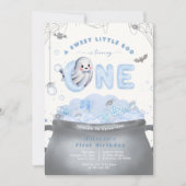 A Sweet Little Boo Is Turning One 1st Birthday Kaart (Voorkant)