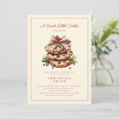 A Sweet Little Cookie Christmas Baby Shower  Kaart (Staand voorkant)
