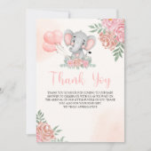 A Sweet Little Girl is on her Way Baby shower Bedankkaart (Voorkant)