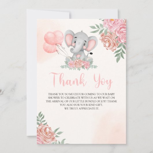 A Sweet Little Girl is on her Way Baby shower Bedankkaart (Voorkant)