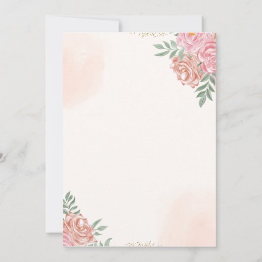 A Sweet Little Girl is on her Way Baby shower Bedankkaart (Achterkant)