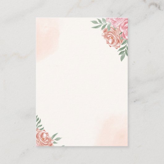 A Sweet Little Girl is on her Way Baby shower Informatiekaartje (Achterkant)