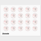 A Sweet Little Girl is on her Way Baby shower Ronde Sticker (Vel)