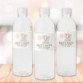 A Sweet Little Girl is on her Way Baby shower Waterfles Etiket