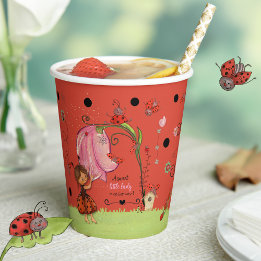 A Sweet Little Lady Ladybug Baby Shower Paper Cups Papieren Bekers