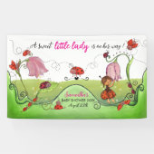 A Sweet Little Lady Ladybug Baby Shower Spandoek (Horizontaal)