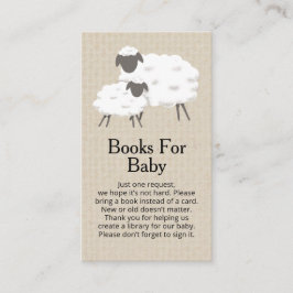 A Sweet Little Lamb Books voor Baby Enclosure Kaar Visitekaartje