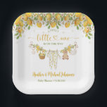 A Sweet Little One Lemon Citrus Baby Shower Papieren Bordje<br><div class="desc">Welcome your little princess or prince in style with our sweet little one lemon citrus floral baby shower paper plates. This design features watercolor lemons,  blossoms,  botanical greenery,  and cute baby clothes on a clothesline—the perfect theme for a gender-neutral,  lemon citrus spring or summer-inspired baby shower.</div>