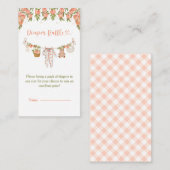 A Sweet Little Peach Clothesline Baby Shower Informatiekaartje (Voorkant / Achterkant)