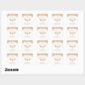 A Sweet Little Peach Clothesline Baby Shower Vierkante Sticker (Vel)