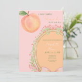 A Sweet Little Peach Is On The Way - Baby Shower Kaart (Staand voorkant)